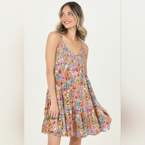 Angie Multicolor Floral Mini Dress